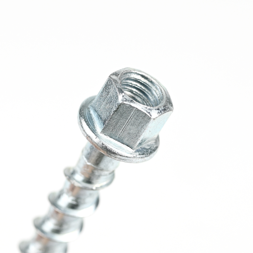 HEX Flange ZINC Plated Carbon Steel Concrete Masonry Screw Anchors for Ceiling System