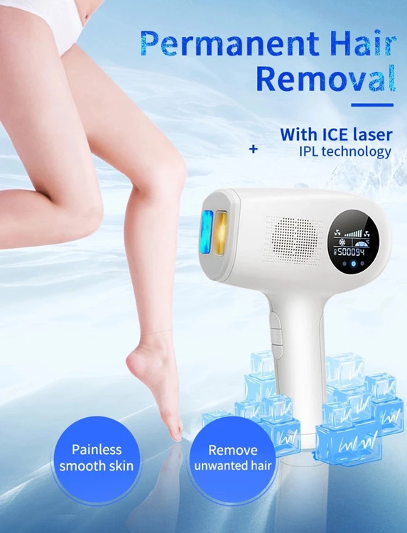 Skin Rejuvenation 50HZ CE 900nm Ice Cool IPL Hair Removal