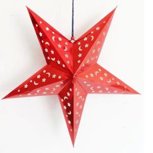 Quality LED FIVE star paper lanterns for Party Decorate wholesale