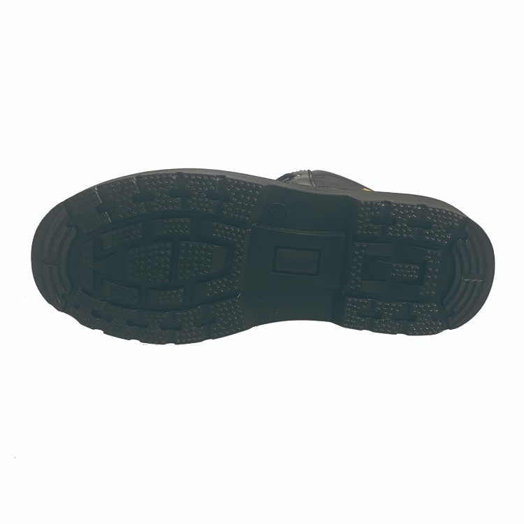 Customized Safety Boots With Genuine Cow Leather Upper And Lace-up Closure Rubber Non Slip Work Shoes
