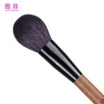 T07 OEM/ODM Logo Goat Natural Hair Powder Blush Makeup Brushes Copper Tube Wood