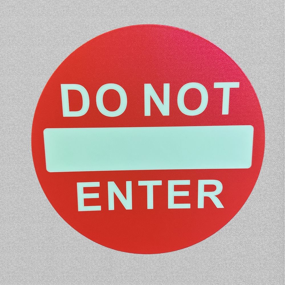 1mm Customized Glow In The Dark Signage For Ceiling-Mounted Installation