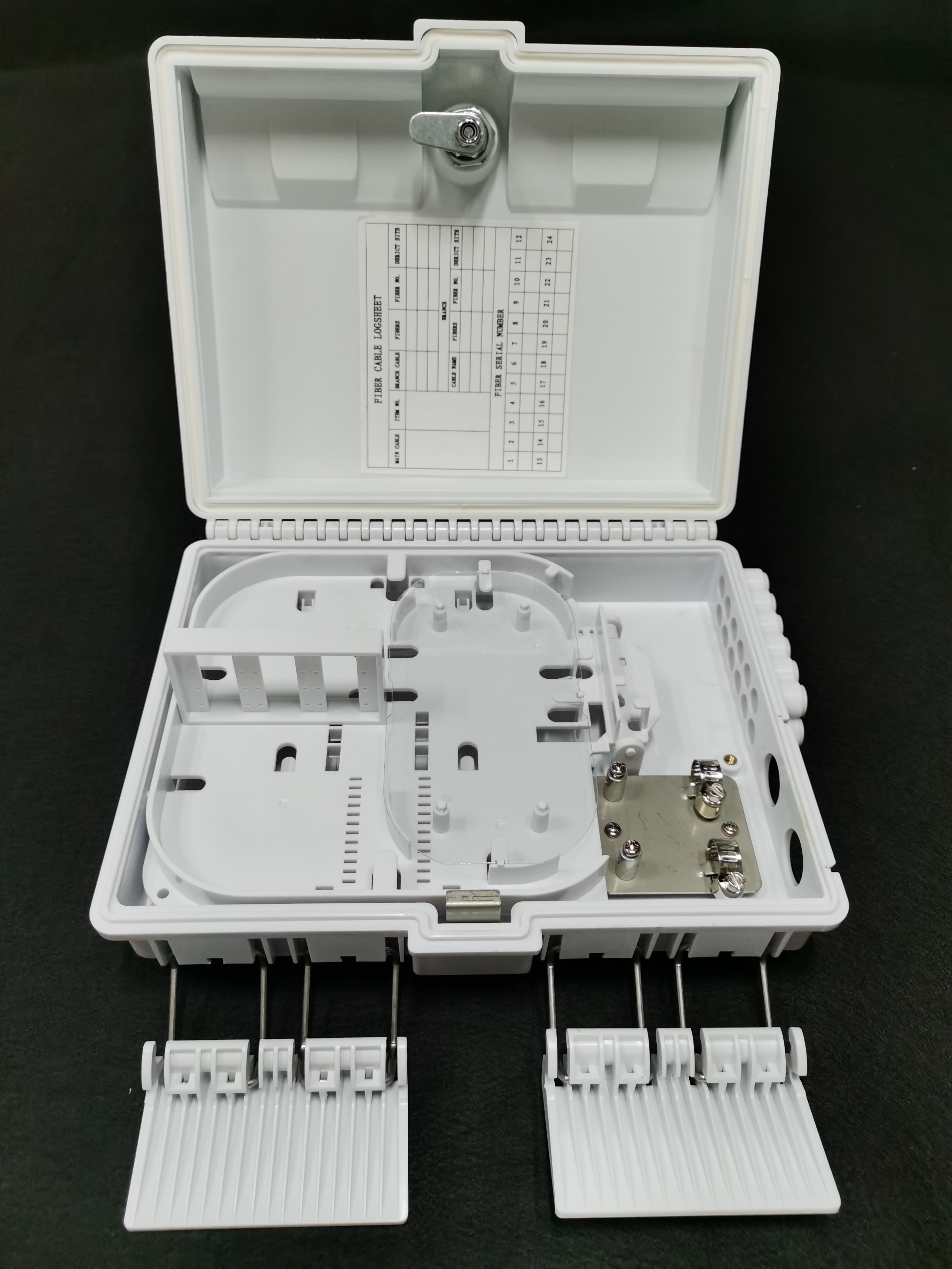 Wall Mount ABS 16cores FTTH Fiber Optic Terminal Box IP65