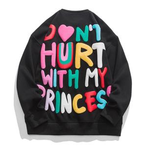 Quality Unlined Embroidered Plain Crew Neck Sweatshirt For Adult Ladies wholesale