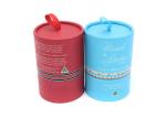 Beauty Packaging Candle Gift Box , Cylinder Candle Boxes With Silk