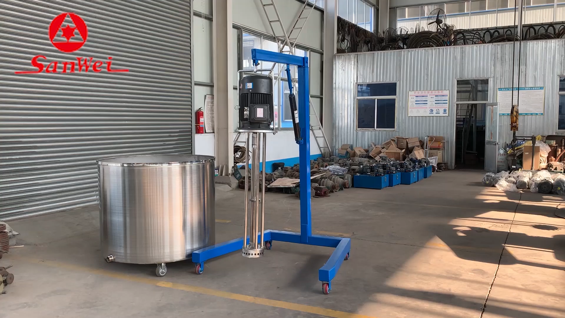 15 kW High Shear Lifting Homogenizer Emulsifying Mixer for Cosmetic Cream Soap