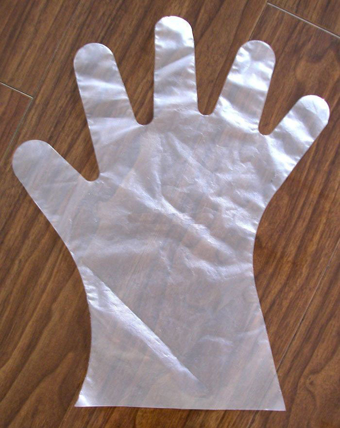 PE Medical Disposable Gloves Smooth Or Textured Surface , Transparent