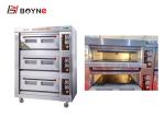 3 deck 6 trays gas bakery oven price/commercial bakery ovens for sale