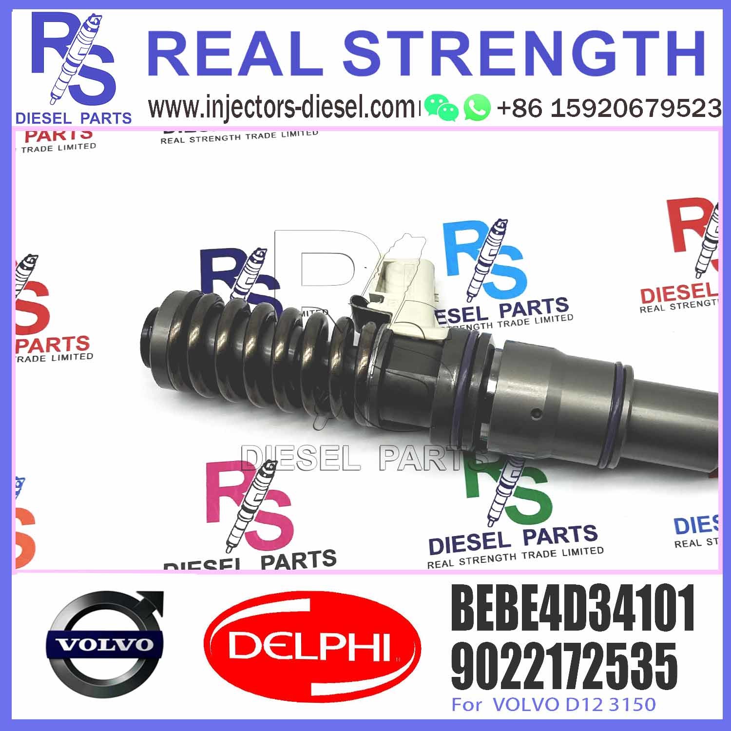 New Common Rail Fuel Injector 20847327 20530081 22172535 BEBE4D34001 BEBE4D34101 for V-O-L-V D12D excavator truck EC360B