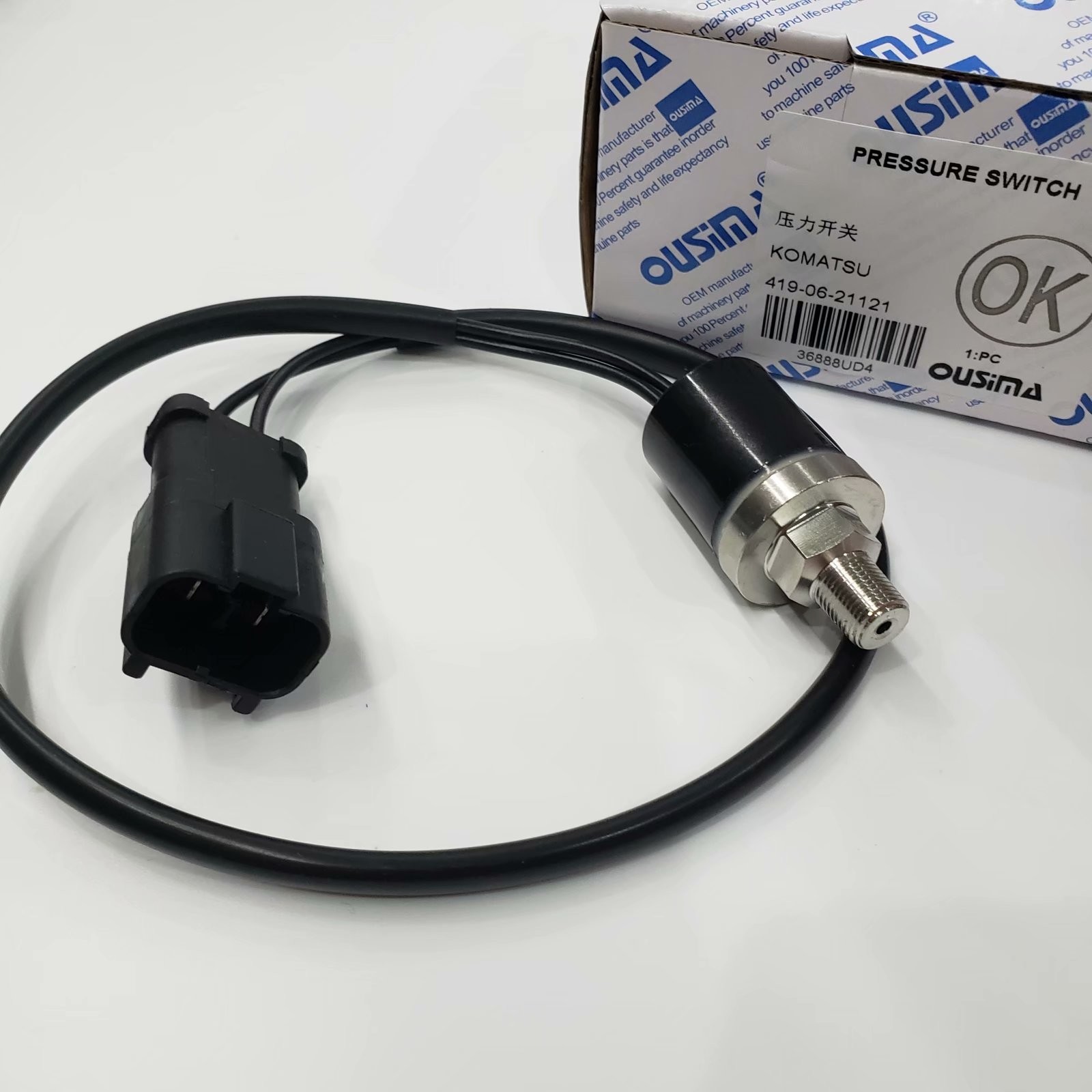 OUSIMA Wheel Loader Spare Parts 419-06-21121 4190621121 Transmission Switch For KOMATSU