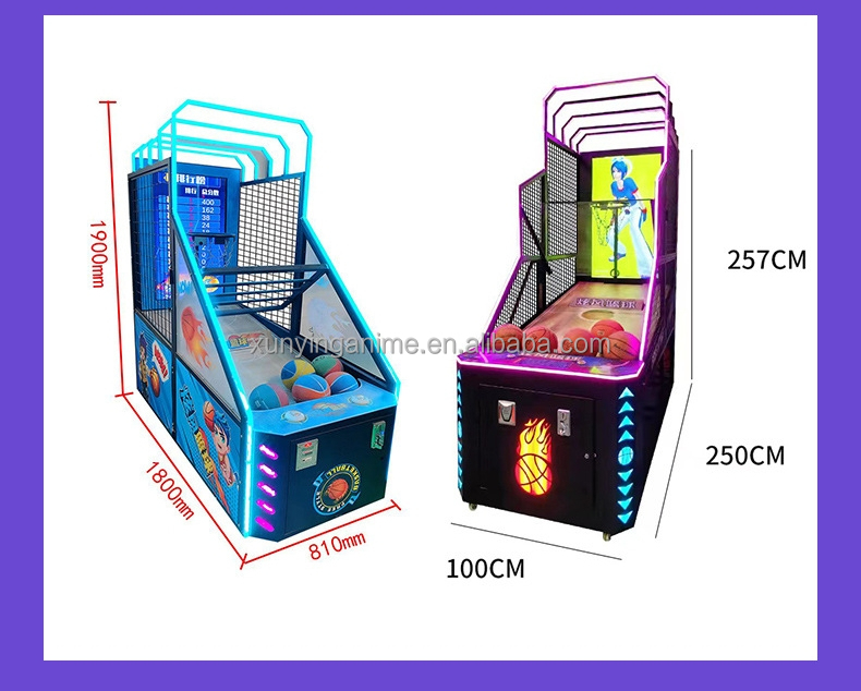 42" Skee Ball Shooting Arcade Basketball Machine Metal Acrylic Plastic