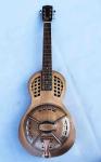 Custom Copper Finish Vintage Golden Brass Electric Parlor Resonator Guitar