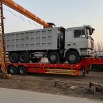 Hydraulic Detachable Gooseneck Semi Truck Lowboy Trailer , Heavy Machine