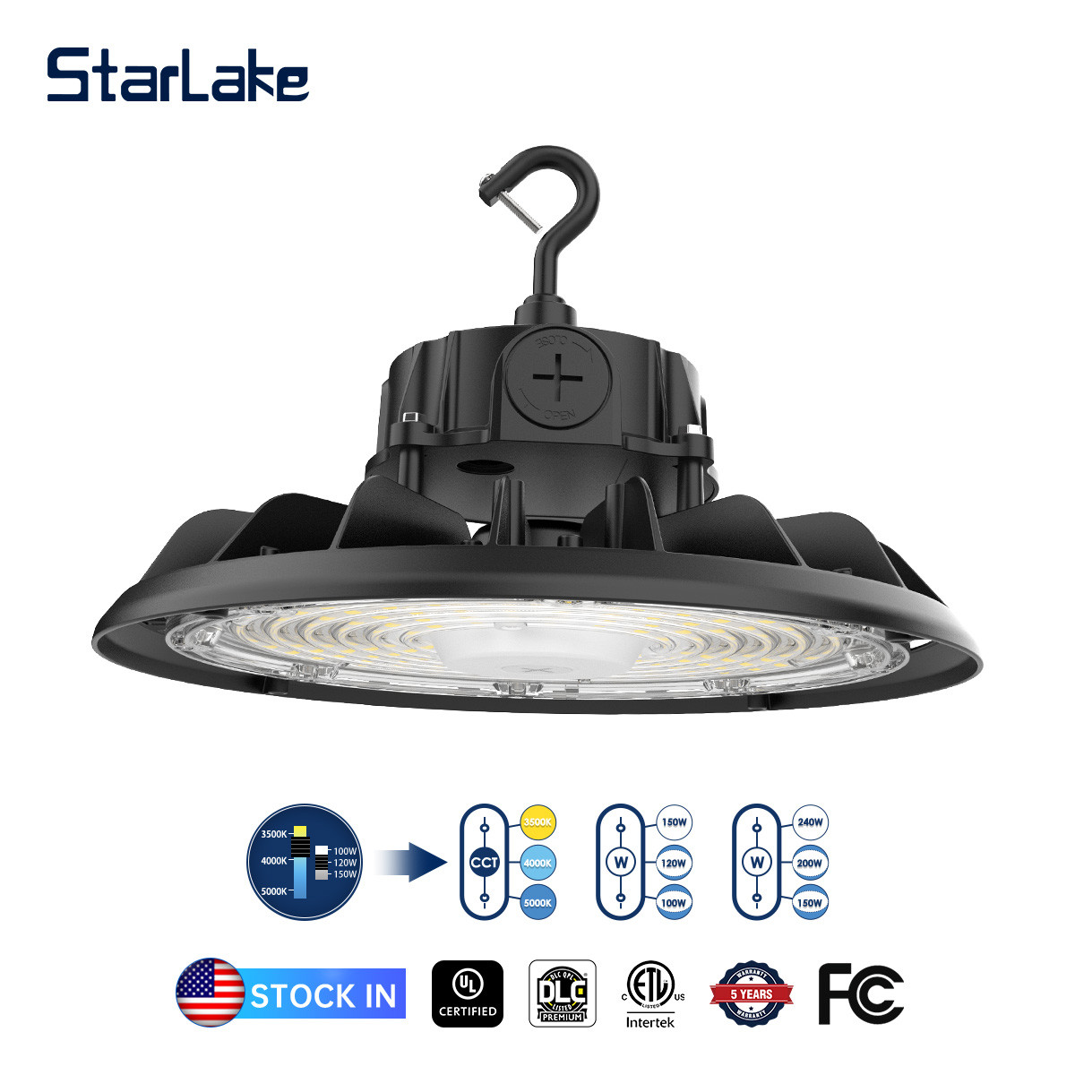 Industrial Commercial LED UFO Highbay Light 120W 150W 200W 240W
