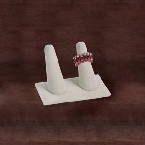 Quality Retail Fashion Ring Display Holder Hot Stamping Logo For Double Fingers wholesale