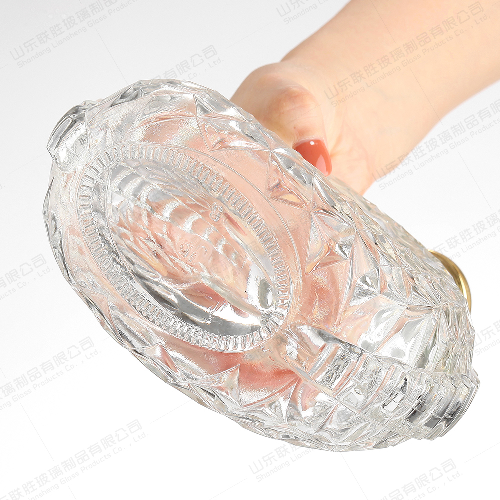 Big XO Glass Wine Bottles Clear With Hot Stamping Surface Handling