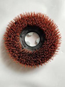 Quality 21 Inch Light Grit Disc Floor Scrubber Brush Red Nylon With Silicon Carbide wholesale