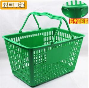 Quality Retail Store Plastic Hand Basket / Supermarket Food Plastic Basket With Handle wholesale
