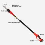 Extendable Battery Pole Chainsaw Lightweight 2.7kg