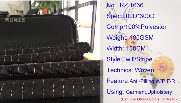 Toy 200D Polyester Woven White Stripe Suiting Fabric Men Jacket Cloth Live Show High-
