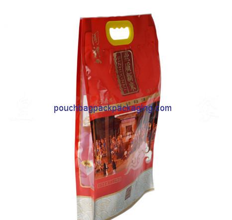 Vacuum Bag with handle for Rice Packaging, Thailand Basmati Plastic Rice bag