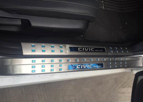 S/S Auto Accessories For HONDA CIVIC 2016 , Side Door Illuminated Sills Scuff
