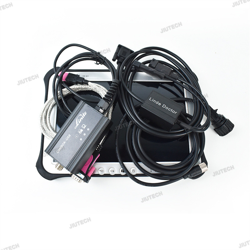 For Linde Canbox USB Doctor Forklift truck Diagnostic Cable linde pathfinder Diagnosis Interface Tool and FZ G1 tablet