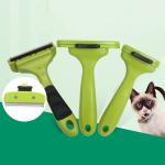 Green Dog Deshedding Tool Sustainable Self Cleaning Cat Brush