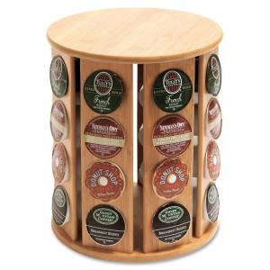 Quality revolving bamboo coffee tea capsule dispenser wholesale