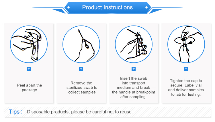 Viral Transport Swab Test Kit Medium With Nylon Flocked Swab