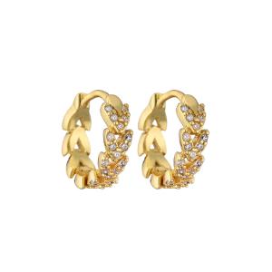 Quality Hoop 24K Gold Jewelry Classic Women Rhinestone Fashion Earrings wholesale