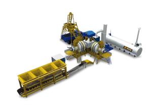 Quality 40 tph Mobile Asphalt Batching Plant For Road wholesale