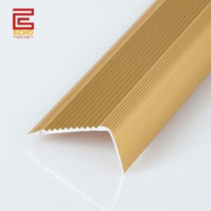 Quality Gold L Shaped Stair Nosing Trim Lvp Non Slip Aluminium Outdoor Step Edging Strips wholesale