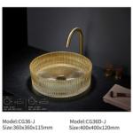 Modern Italian Style Artistic Design Exquisite Diamond Embossed Crystal Clear