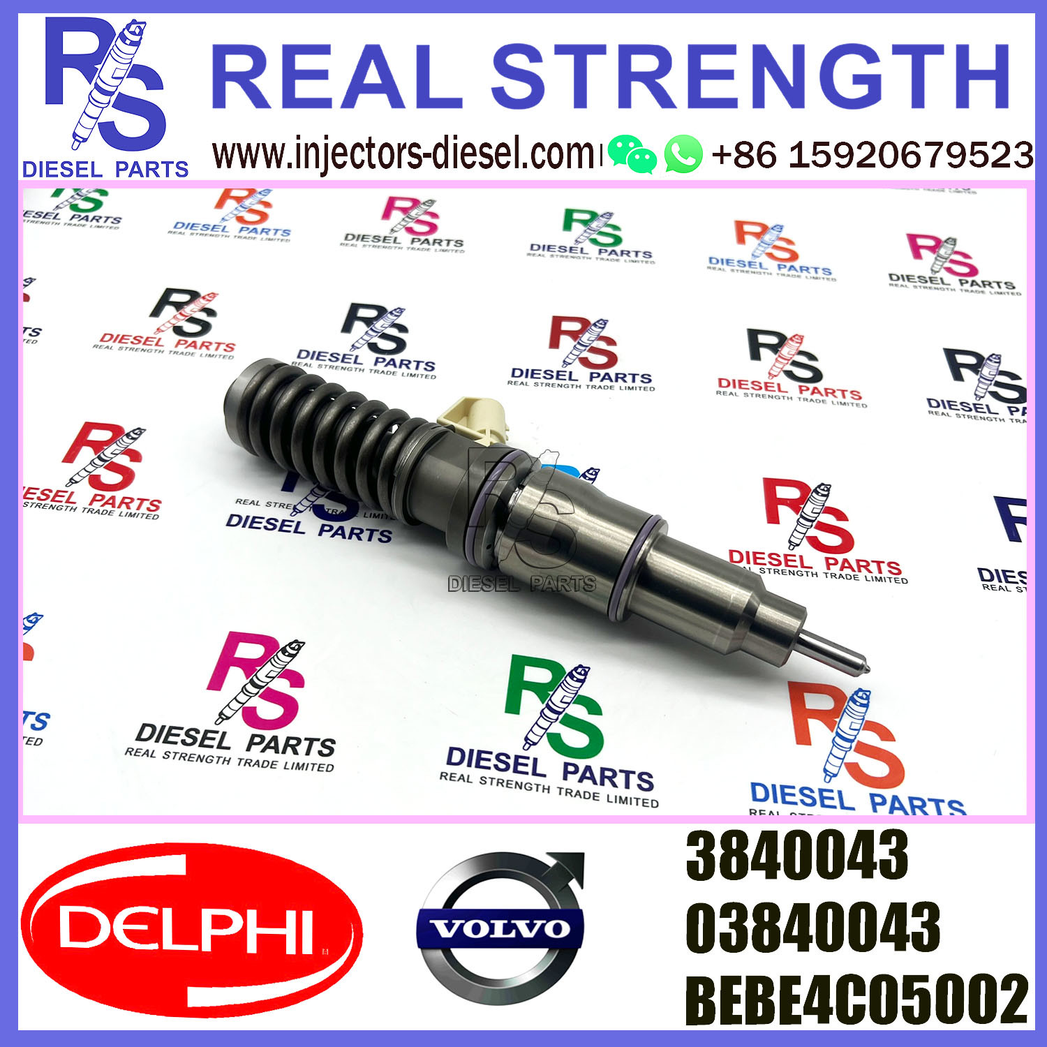 DELPHI 2pin injector 3840043 03840043 BEBE4C05002 Diesel pump Injector V-O-L-V BEBE4C05002 E1 for V-O-L-V PENTA ENGINES