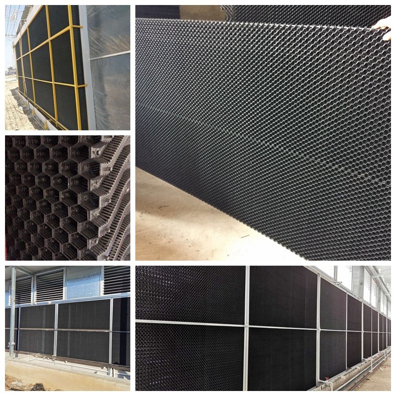 Cooling Tower Fill Plastic Evaporative Cooling Pad Replacement Corrosion Resistant