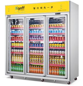 Quality 50Hz Alloy Commercial Beverage Cooler , 3200L Display Fridge For Cold Drinks wholesale