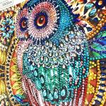 12x12inch Owl Diamond Art Painting Kits Rhinestone Crafts Painting Set For
