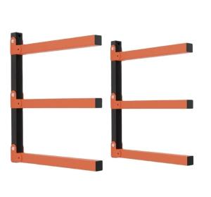 Quality Indoor Outdoor Wall Mount Lumber Organizer and Wood Organizer with 3-Level Metal Rack wholesale