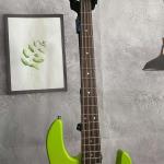 Custom 4 Strings Stingray Electric Bass Guitar in Green with White Pickguard