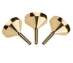 Cosmetic Mini Metal Funnel , Aluminum Golden Mini Funnel For Perfume Liquid Oil