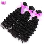 Indian Remy Deep Wave Hair , 13*4 Pre Plucked Lace Frontal Bleached Knots