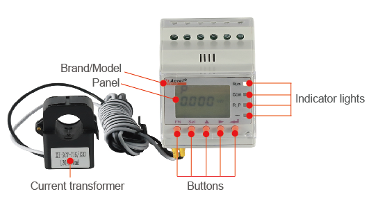 Single Phase Three Wire AC 100A 200A Programmable Power Meter ISO certified