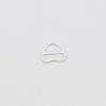 Buy cheap Heart Shape 9mm Bra Strap Adjuster Slider White Nylon Coated from wholesalers