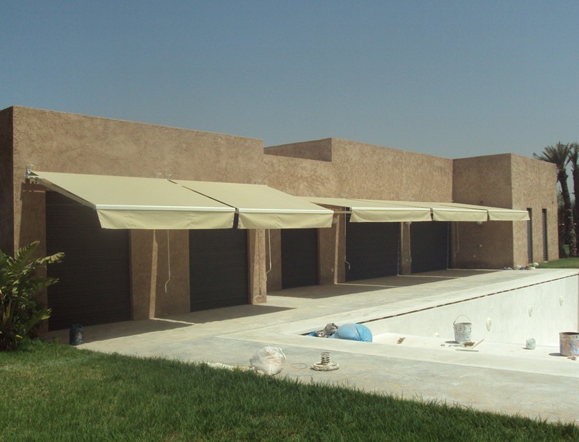 Aluminium high quality commercial semi cassette awning
