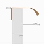 Furniture Arc Cabinet Wardrobe Hidden Pull Handles 1000mm Long Aluminum