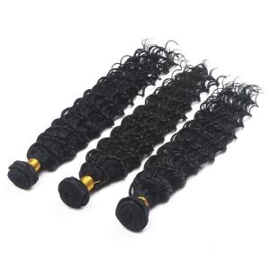 Quality Virgin Malaysian Remy Hair Extensions Deep Wave With Thick Bottom wholesale