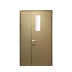 ISO Certified Fire Rated Steel Doors With Glass Interior Security Finished
