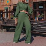 Wholesale 2023 Spring Fashion Solid Color Single-Breasted Long-Sleeved Shirt