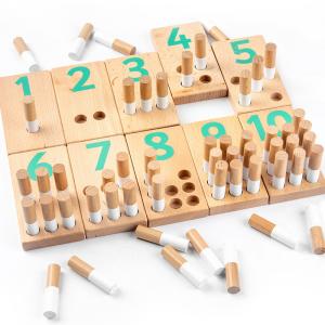Quality Wooden Montessori Digital Learning Nail Board 1.6 Children'S Digital Cognition wholesale